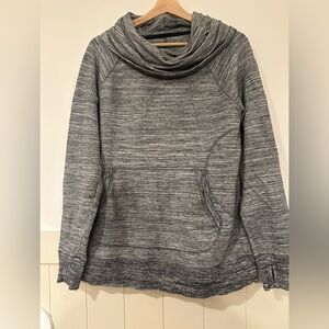 L.L. Bean Gray Marled Cowl Neck Sweater